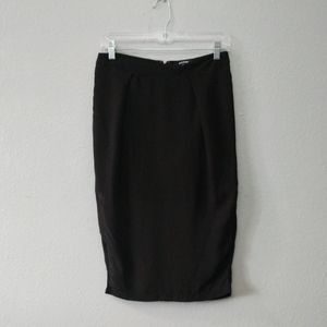 3/$20🖤 Tildon Black Lined Midi Pencil Skirt